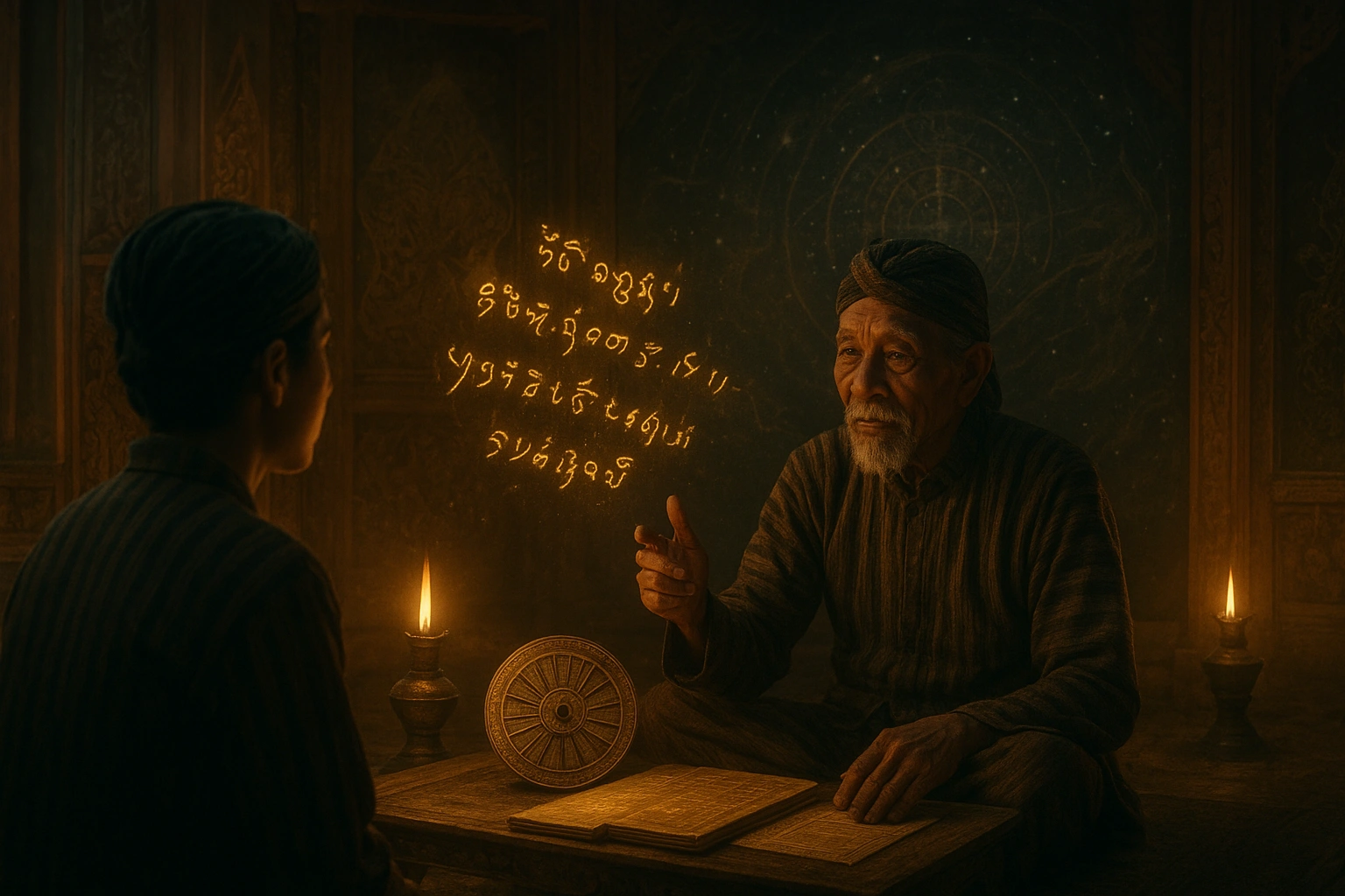 ancient javanese pendopo scene