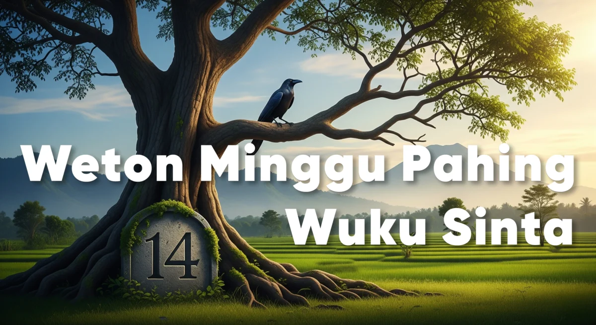 Minggu Pahing Wuku Sinta: Kunci Bahagia & Rezeki - Kaweruh Jawa Ilustrasi pohon dan burung yang menjadi simbol iklim takdir Wuku Sinta.