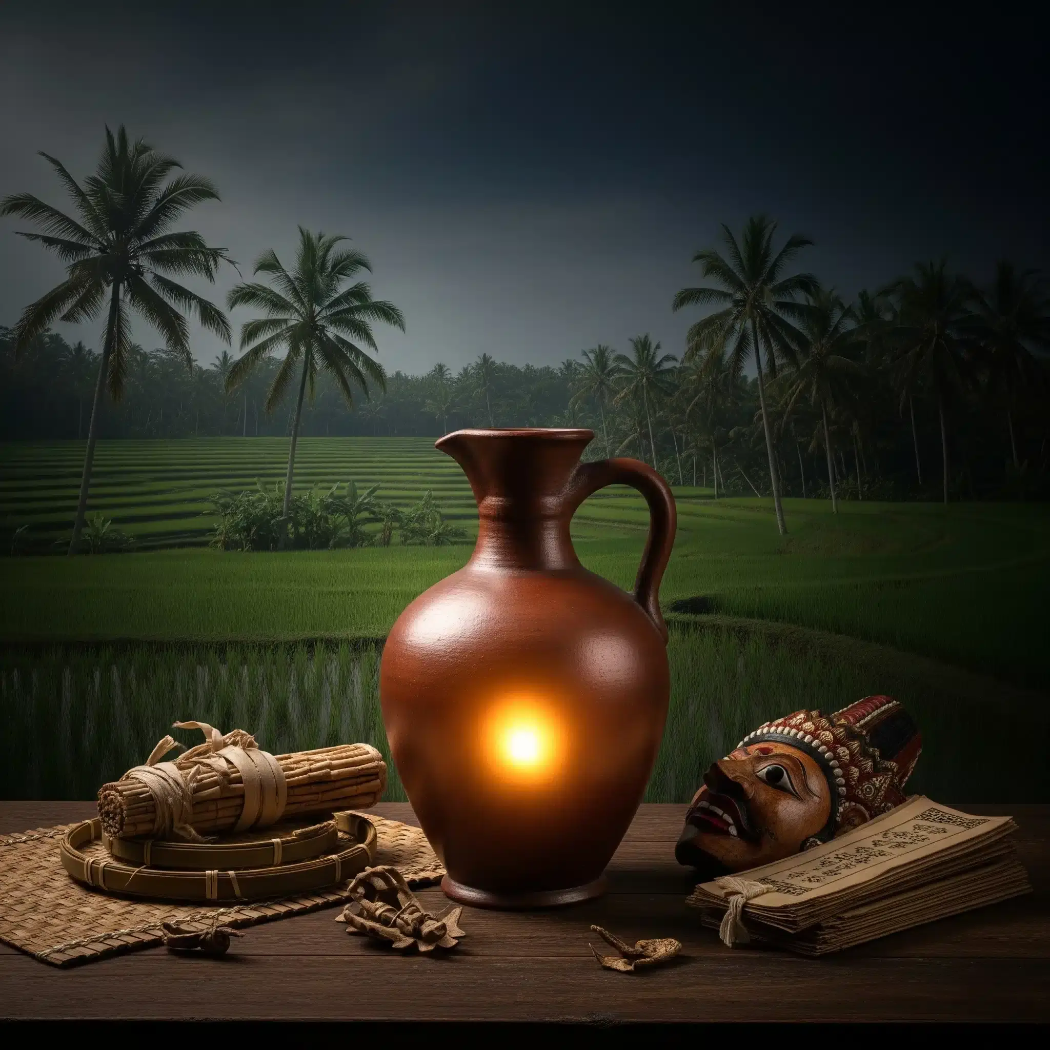 Kendi air tradisional, simbol kebijaksanaan ngelmu kendi.